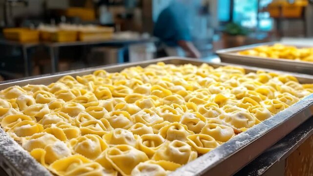 Fresh Homemade Pasta in the Kitchen Preparing Meal