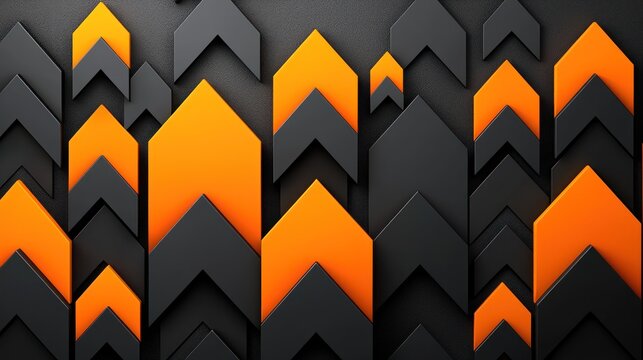 Abstract upward arrows, growth, progress, dark background, business concept