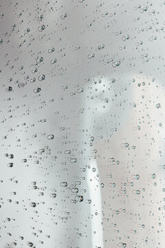 Abstract background with water drops on white background