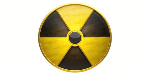 Obraz premium Radioactive Symbol on White Background