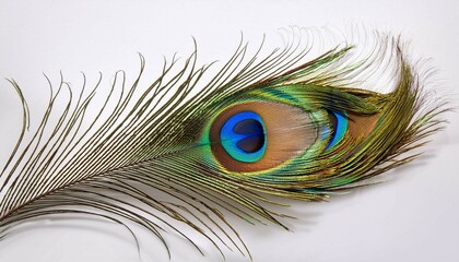 Obraz premium peacock feather close up
