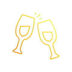Clinking Glasses vector icon