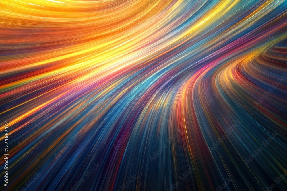 Poster colorful abstract lines create a vibrant visual experience in motion