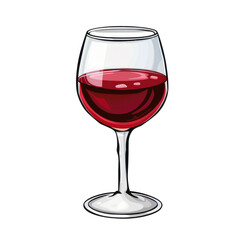 wine glass isolated on transparent background, Wine lover 