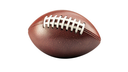 Detailed 3D rendering of a brand new american football ball, isolated on transparent background, ready for game day