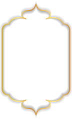 Islamic Gold Decorative Arch Frame Border Background
