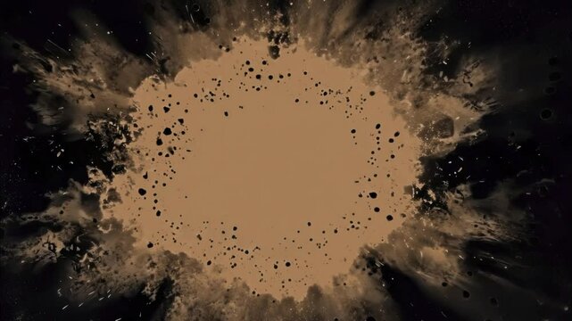 Abstract splatter border design 4K video