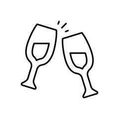 Clinking Glasses vector icon
