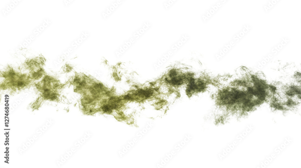 Poster realistic toxic smoke cloud expanding on transparent background, perfect for visual effects and moti