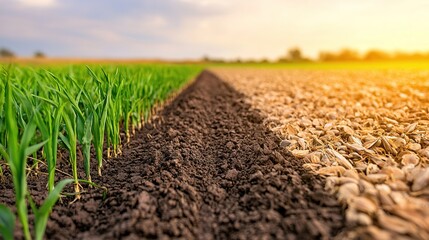 Innovative aerial perspectives on sustainable agriculture and climate resilience in rural farmland