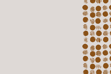 Brown background, block print border