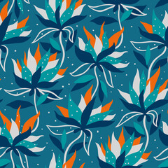 seamless floral pattern with abstract flowers