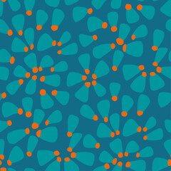 seamless floral pattern with abstract flowers