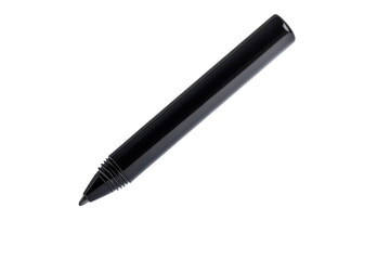 A black marker floats against a white background in elegant simplicity isolated on transparent background