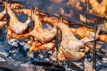 Huli-huli chicken is a grilled chicken dish in Hawaiian cuisine, prepared by barbecuing a chicken...