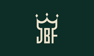 JBF crown monogram logo design 