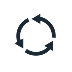  Symbol of round convenient traffic flow.  Trend modern renew . Vector linear icon illustration isolated on white background.