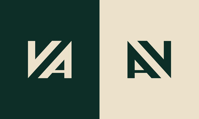 VA or AV monogram logo design 