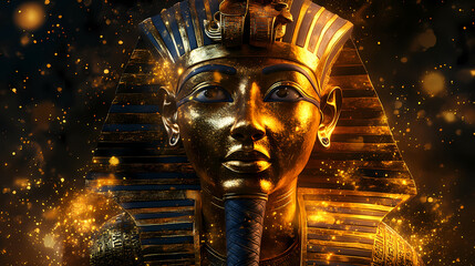 realistic mystical tutankhamun pharaoh