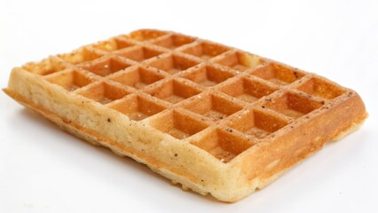 Waffle on White Background