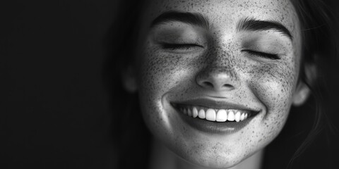 Smiling Portrait of Happy Woman
