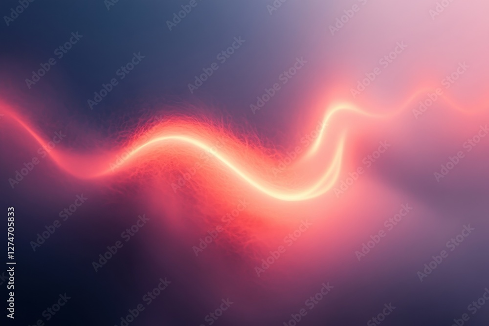Poster colorful abstract light wave pattern with smoky backdrop in a digital art composition