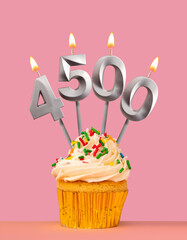 Number of followers or likes - Candle number 4500.