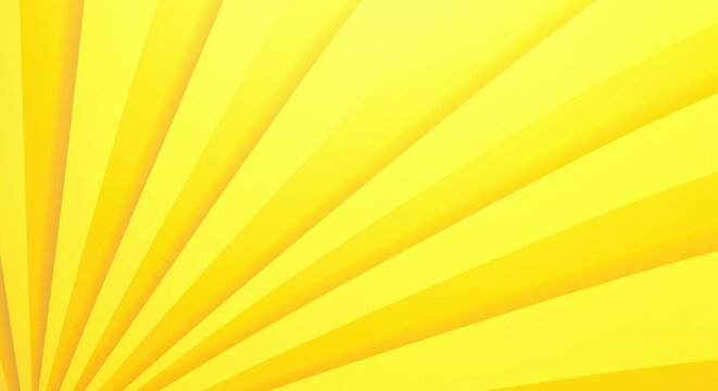 Bright yellow abstract background with sunbeam rays