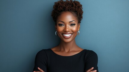 Black Businesswoman Standing with Arms Crossed