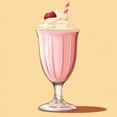 Pink Strawberry Milkshake
