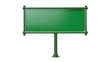 Green Street Signboard — Blank Road Sign, Directional Traffic Sign, Customizable Billboard, Outdoor Wayfinding Board, Durable Metal Sign, Highway Guide Sign, Navigation Signage for Roads & Highways

