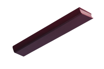 A vibrant red book with clean lines seems to float effortlessly, casting a gentle shadow beneath isolated on transparent background