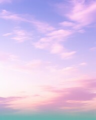 Fototapeta premium Dreamy pastel sky with clouds, good for backgrounds, wallpapers, and inspiring positive emotional states