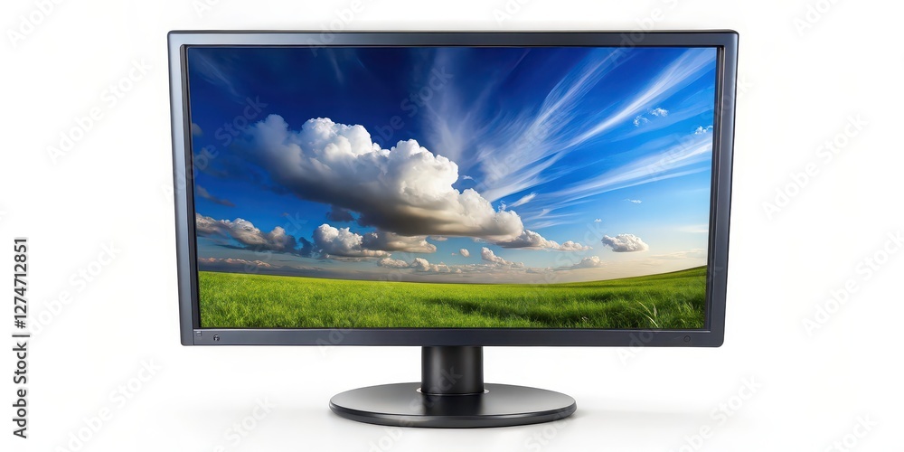 Poster lcd monitor display with landscape image