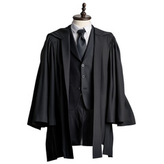 Graduate suit isolate on white background
