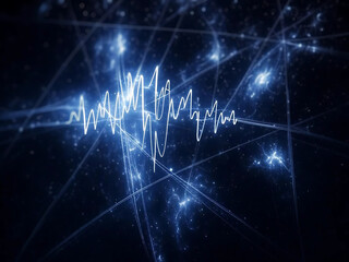 Obraz premium Audio Cymatics Visualizer - Space Time