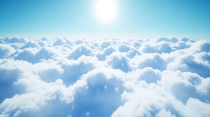 Fototapeta premium Breathtaking cloudscape above the horizon nature photography aerial view serenity and wonder