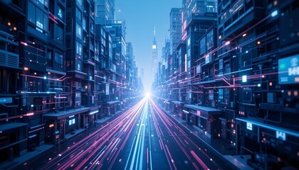 Connected Smart City with Data Flow Visualization