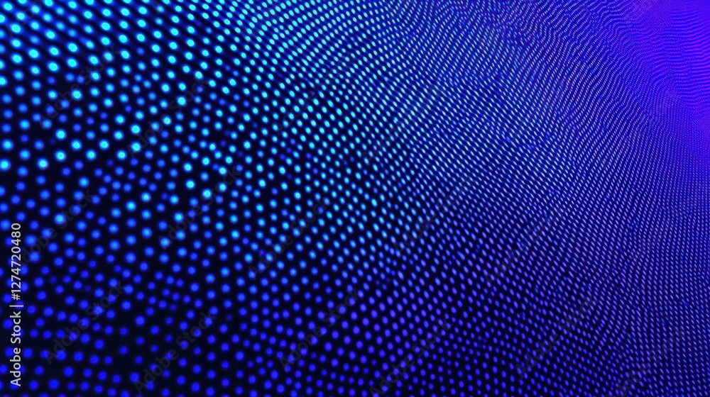 Poster abstract blue led screen texture with depth and gradient effect