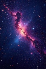 Naklejka premium Galaxy cluster with hundreds of stars and galaxies, galaxy evolution, interstellar gas