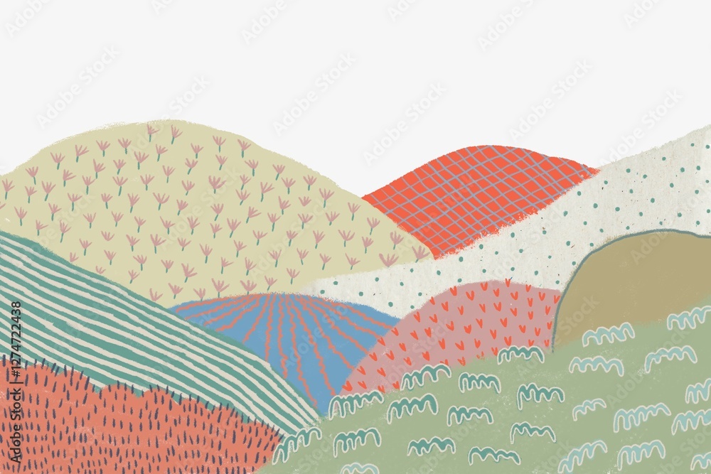 Poster patchwork landscape background image