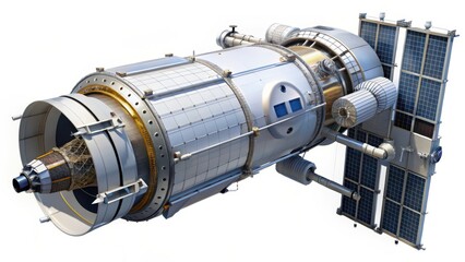Spacecraft Module on White Background