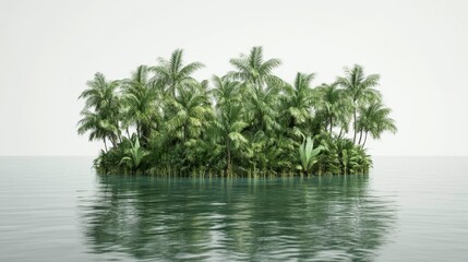 Obraz premium Tropical island landscape serene waters nature photography lush environment aerial view natural beauty