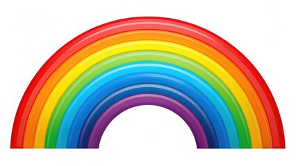 Fototapeta premium Rainbow Arc on White Background