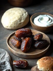 Obraz premium Delicious dried date pieces piled up, making a colorful and healthy snack option.