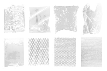 Plastic textures png cut out set