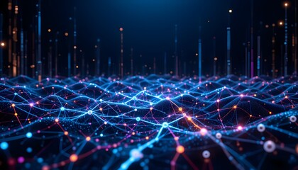 Futuristic AI Network with Glowing Neural Connections