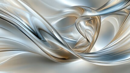 Abstract silver waves flow, digital art, background texture, website design