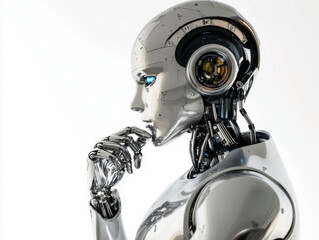 ai robot thinking 