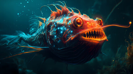 anglerfish deep bioluminescent